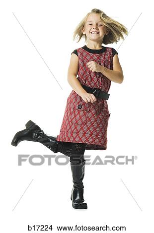 Girl smiling and dancing View Large Photo Image Picture - Girl smiling and dancing. Fotosearch