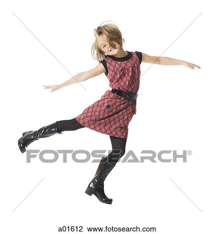 Girl smiling and leaping View Large Photo Image Stock Image - Girl smiling and leaping. Fotosearch