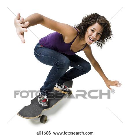 Girl with braces on skateboard smiling View Large Photo Image Stock Photograph - Girl with braces on skateboard smiling. Fotosearch