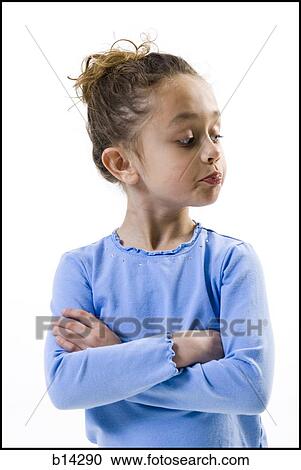 Girl with folded arms View Large Photo Image Stock Image - Girl with folded arms. Fotosearch