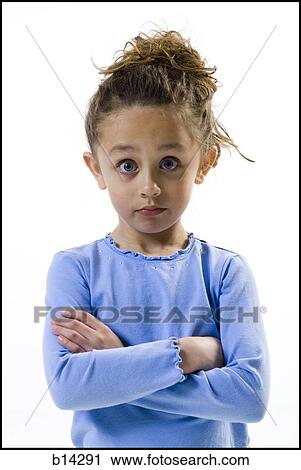 Girl with folded arms View Large Photo Image Stock Image - Girl with folded arms. Fotosearch
