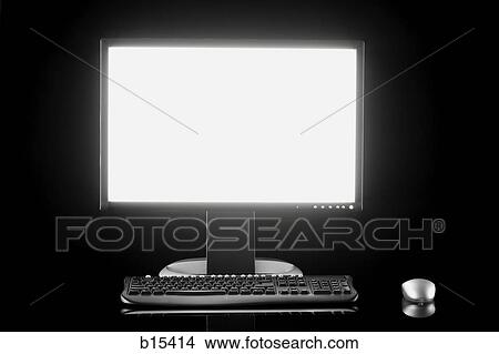 Picture - Glowing computer monitor. Fotosearch