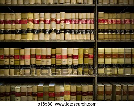 Stock Image - Hardcover Books in Library. Fotosearch