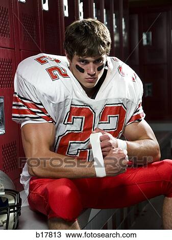 High School football player. View Large Photo Image Stock Image - High School football player.. Fotosearch