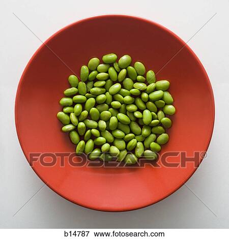 Lima beans in red bowl View Large Photo Image Stock Photo - Lima beans in red bowl. Fotosearch