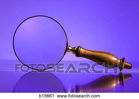 Stock Image - Magnifying glass. Fotosearch