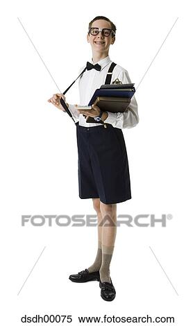 Male nerd with suspenders and tape on eyeglasses smiling View Large Photo Image Stock Photography - Male nerd with suspenders and tape on eyeglasses smiling. Fotosearch