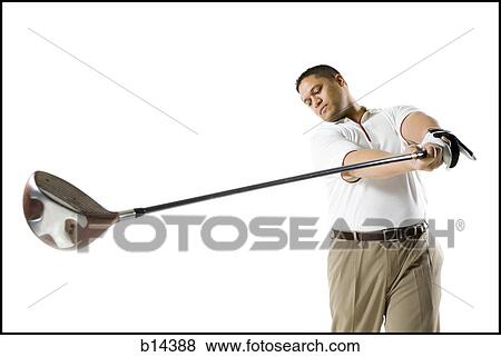 Stock Photo - man golfing. Fotosearch