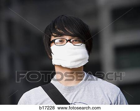 Man with eyeglasses and face wrapped in white fabric View Large Photo Image Stock Photo - Man with eyeglasses and face wrapped in white fabric. Fotosearch