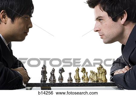 Men playing chess View Large Photo Image Stock Photograph - Men playing chess. Fotosearch