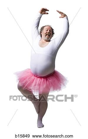 Obese man in tutu dancing and smiling View Large Photo Image Stock Photo - Obese man in tutu dancing and smiling. Fotosearch