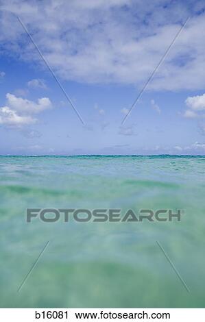 Ocean with blue sky View Large Photo Image Stock Image - Ocean with blue sky. Fotosearch