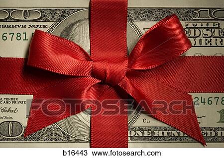 One hundred US dollar banknote with red ribbon View Large Photo Image Stock Image - One hundred US dollar banknote with red ribbon. Fotosearch