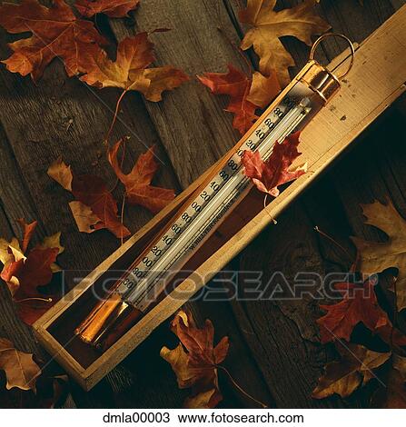 Outdoor thermometer in wooden box outdoors with autumn leaves View Large Photo Image Stock Image - Outdoor thermometer in wooden box outdoors with autumn leaves. Fotosearch