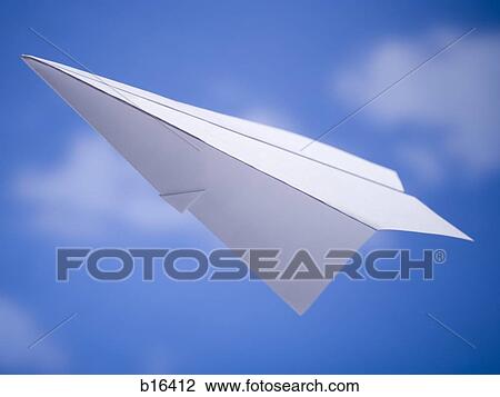 Paper airplane with blue sky View Large Photo Image Stock Image - Paper airplane with blue sky. Fotosearch