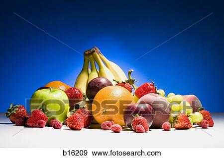 Pile of fruit and berries View Large Photo Image Stock Photo - Pile of fruit and berries. Fotosearch