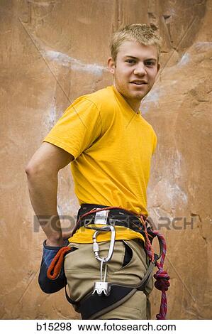Portrait of a mountain climber View Large Photo Image Stock Photo - Portrait of a mountain climber. Fotosearch