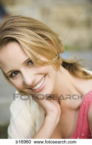 Portrait of a woman outdoors View Large Photo Image Stock Image - Portrait of a woman outdoors. Fotosearch