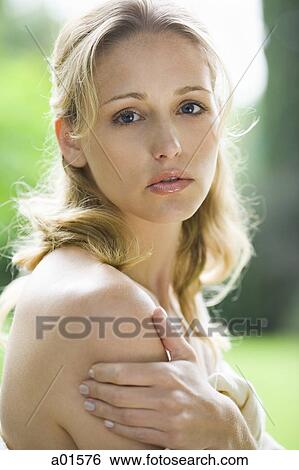 Portrait of a woman outdoors View Large Photo Image Stock Photograph - Portrait of a woman outdoors. Fotosearch