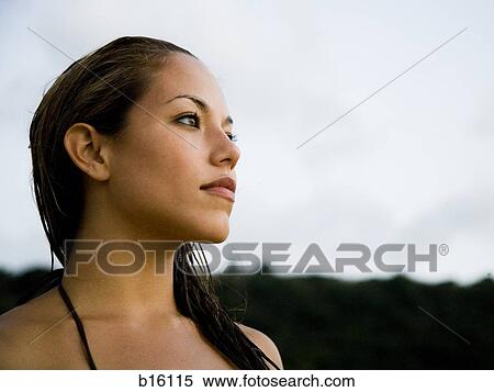 Portrait of a woman outdoors View Large Photo Image Stock Photography - Portrait of a woman outdoors. Fotosearch