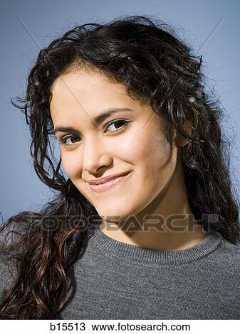 Portrait of a woman smiling View Large Photo Image Stock Image - Portrait of a woman smiling. Fotosearch