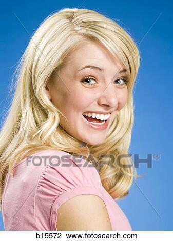 Portrait of a woman smiling View Large Photo Image Stock Image - Portrait of a woman smiling. Fotosearch