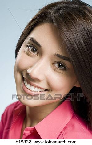 Portrait of a woman smiling View Large Photo Image Stock Image - Portrait of a woman smiling. Fotosearch