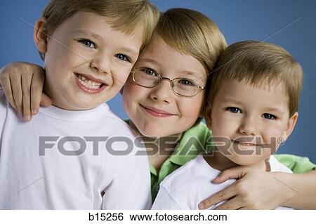 Portrait of three boys View Large Photo Image Stock Photograph - Portrait of three boys. Fotosearch