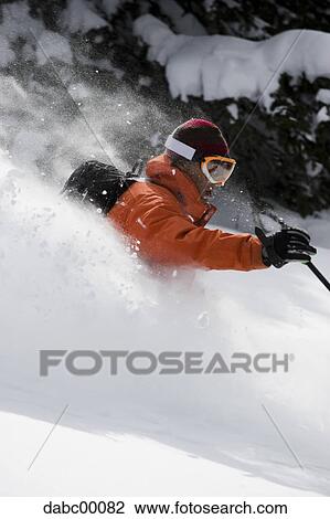 Profile of downhill skier View Large Photo Image Stock Image - Profile of downhill skier. Fotosearch