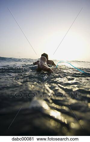 Rear view of man in water with rope View Large Photo Image Stock Image - Rear view of man in water with rope. Fotosearch