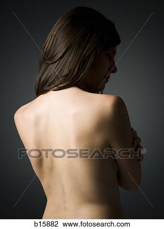 Rear view of topless woman waist up View Large Photo Image Stock Image - Rear view of topless woman waist up. Fotosearch