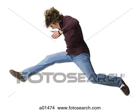 Side profile of boy jumping View Large Photo Image Picture - Side profile of boy jumping. Fotosearch