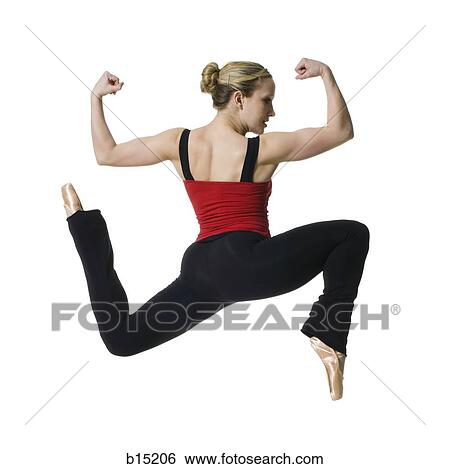 Side profile of female dancer flexing muscles View Large Photo Image Stock Photograph - Side profile of female dancer flexing muscles. Fotosearch