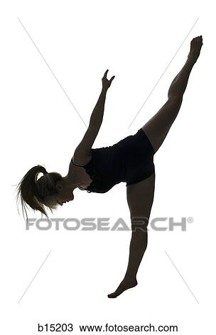 Side profile silhouette of female dancer View Large Photo Image Stock Image - Side profile silhouette of female dancer. Fotosearch