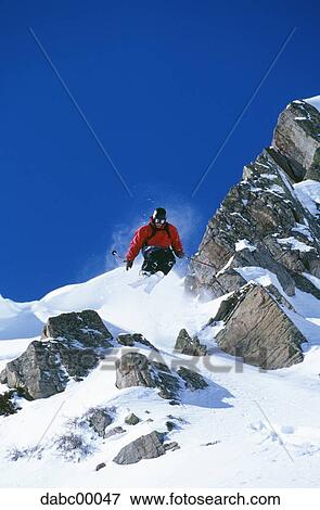 Ski jumper on mountain in air View Large Photo Image Stock Photo - Ski jumper on mountain in air. Fotosearch