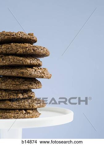 Stack of chocolate cookies View Large Photo Image Picture - Stack of chocolate cookies. Fotosearch