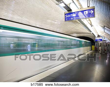 Subway platform with subway in motion View Large Photo Image Stock Photography - Subway platform with subway in motion. Fotosearch
