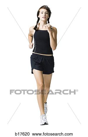 Teenage girl jogging View Large Photo Image Stock Image - Teenage girl jogging. Fotosearch
