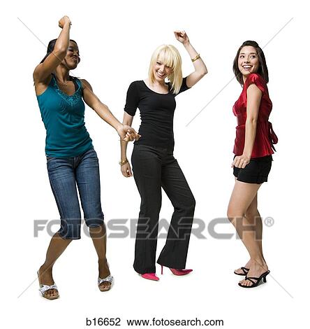 Three women dancing View Large Photo Image Stock Image - Three women dancing. Fotosearch