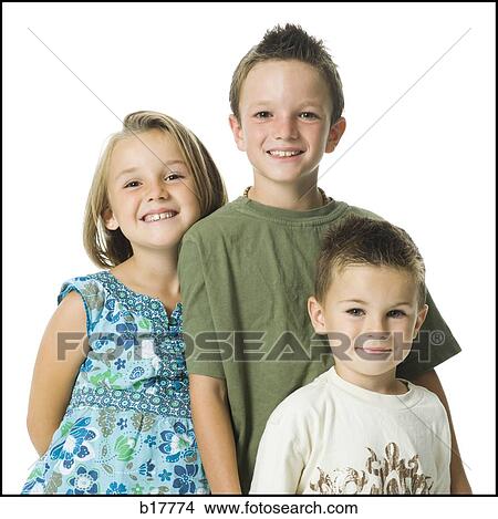 Two Brothers and a sister. View Large Photo Image Picture - Two Brothers and a sister.. Fotosearch
