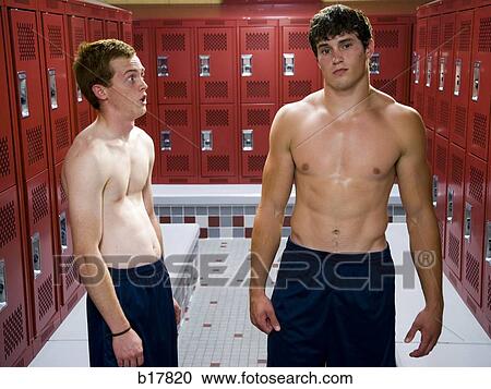 Two High School students in a locker room. View Large Photo Image Stock Image - Two High School students in a locker room.. Fotosearch