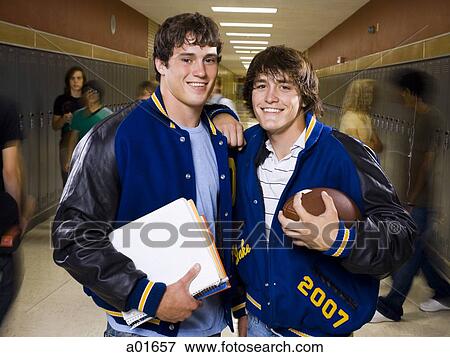 Two male High School students. View Large Photo Image Stock Photo - Two male High School students.. Fotosearch