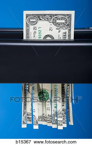 US One Dollar Bill in paper shredder View Large Photo Image Stock Photo - US One Dollar Bill in paper shredder. Fotosearch