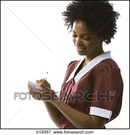 Stock Photo - Waitress taking order. Fotosearch