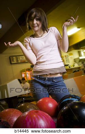 Woman bowling View Large Photo Image Stock Photography - Woman bowling. Fotosearch