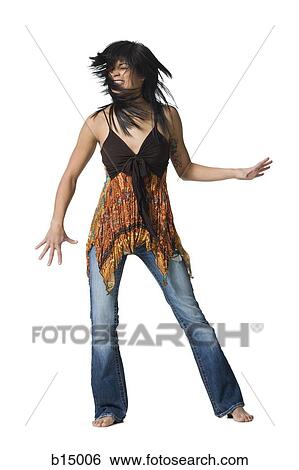 Stock Photograph - Woman dancing. Fotosearch