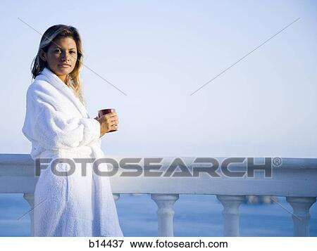 Stock Photo - Woman in robe. Fotosearch