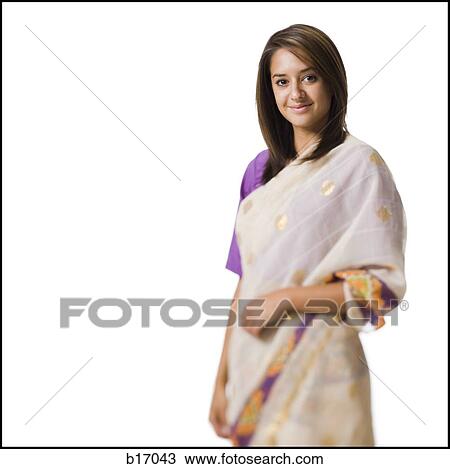 Woman in traditional East Indian dress smiling View Large Photo Image Stock Image - Woman in traditional East Indian dress smiling. Fotosearch
