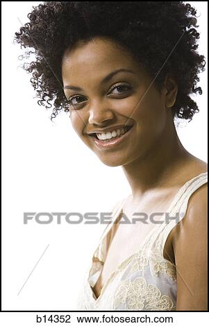 Stock Image - Woman smiling. Fotosearch