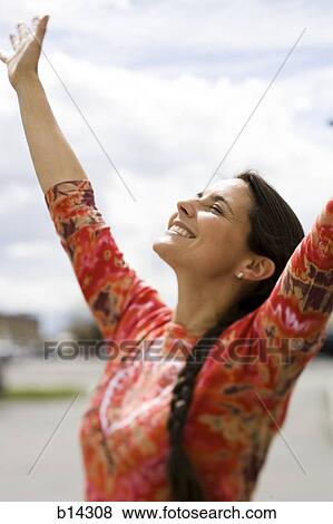Stock Photo - Woman smiling. Fotosearch